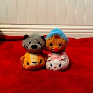 Disney Tsum Tsum plush lot of 4 Gopher, Suzy, Lady in the Tramp, Marie Cat
